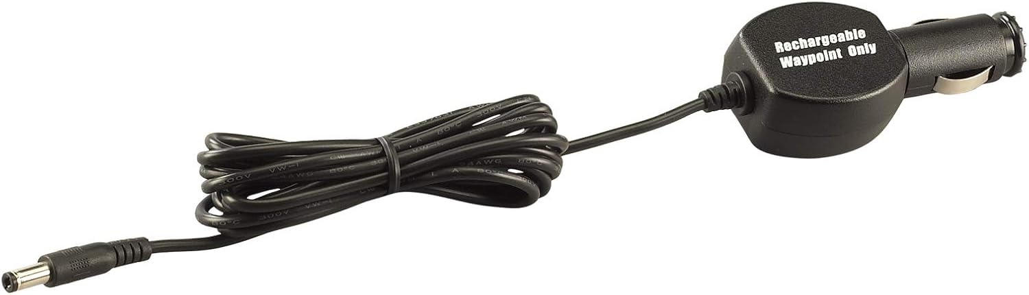 Streamlight 44923 12V DC Power Cord - Replacement Charger for Waypoint 300, Super Siege, BearTrap & Li-ion Bank - Perfect for Camping, Emergency Lighting & Outdoor Adventures