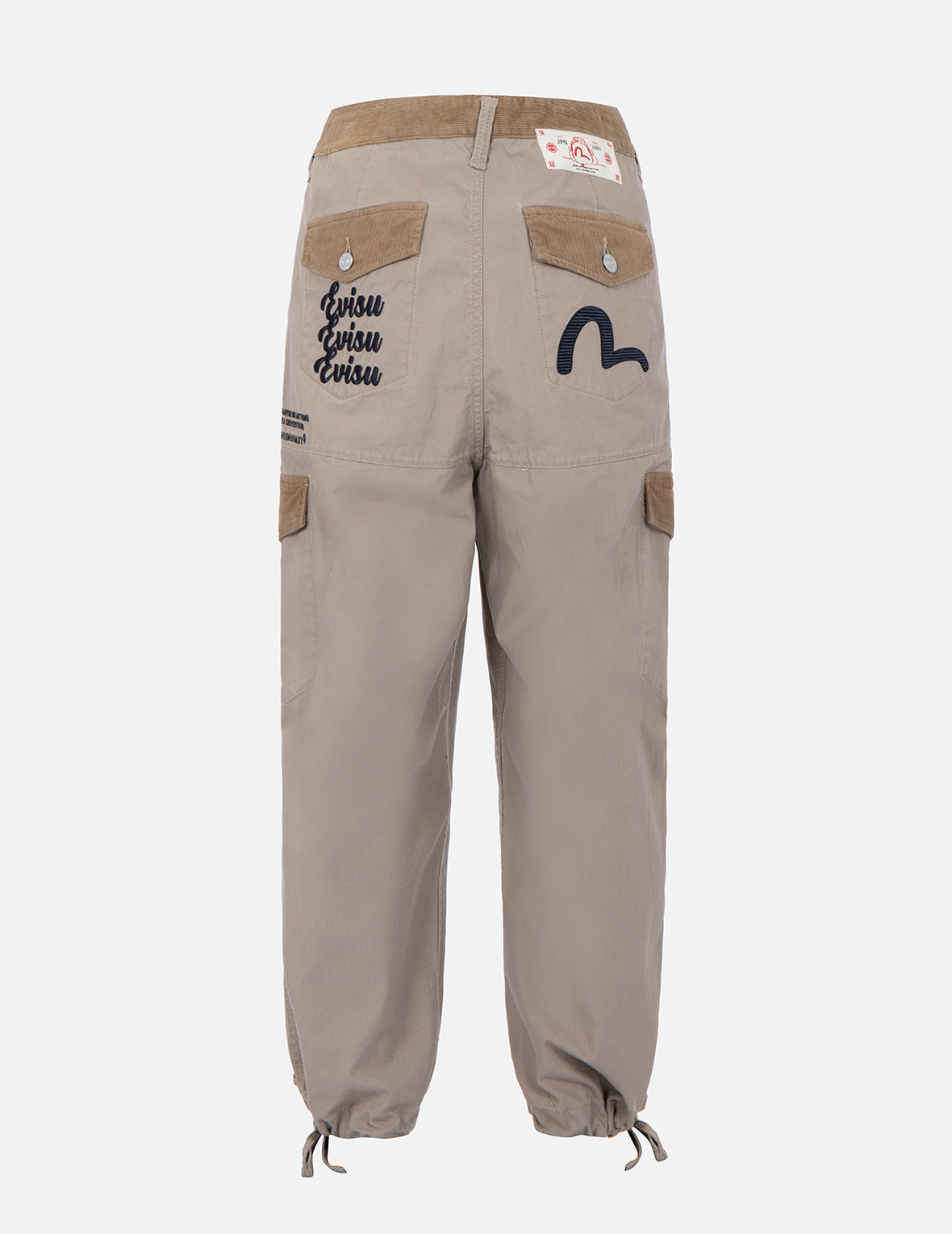 Stylish Seagull & Logo Embroidered Cargo Pants for Men - Durable Outdoor Workwear & Street Fashion
