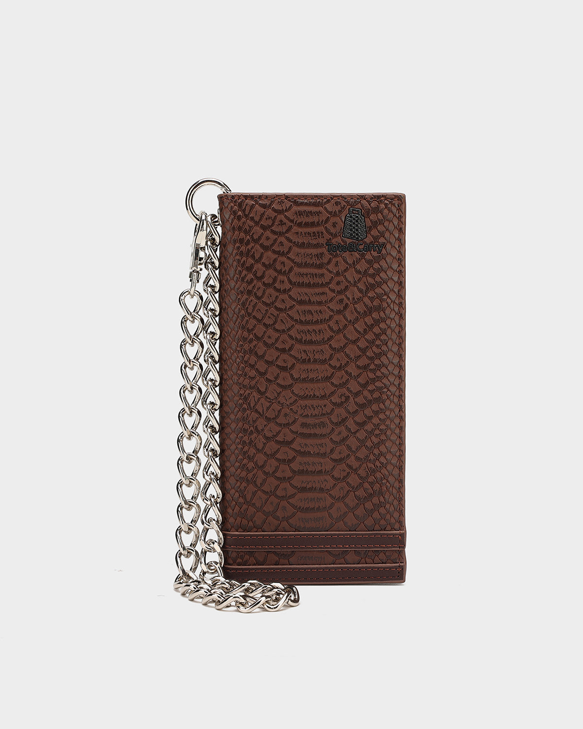 Apollo 1 Chocolate Brown Leather Chain Wallet for Men - Stylish Crossbody Wallet for Everyday Use, Travel & Night Out