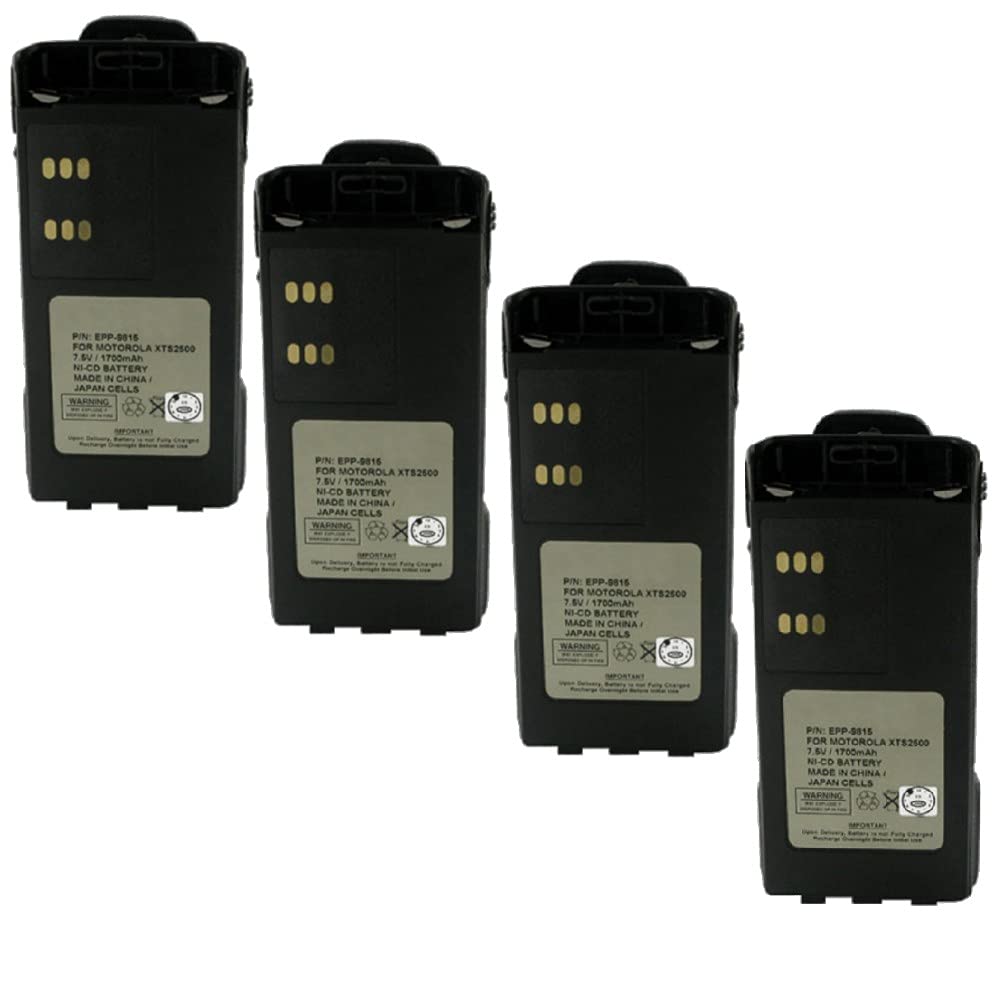 Synergy Digital 2-Way Radio Batteries - 4 Pack Ni-CD 7.5V 1200mAh Replacement for Motorola EPP-9815 & NTN9815 - Perfect for Business Communication, Security, and Outdoor Activities