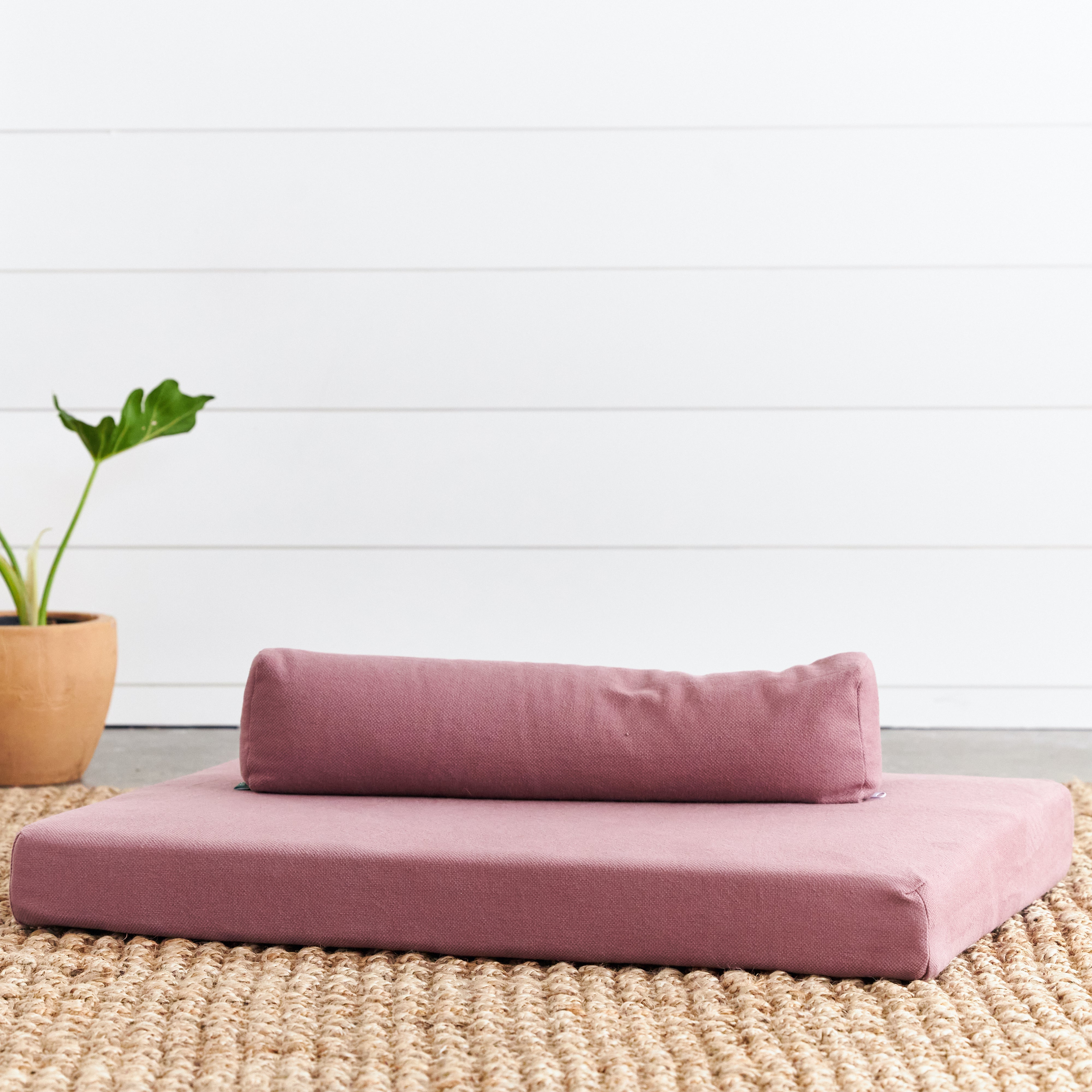 Organic Dog Bed with Pillow Bolster - Orthopedic Support for Large & Small Dogs - Washable & Non-Slip Pet Bed - Perfect for Crates, Floors & Home Use