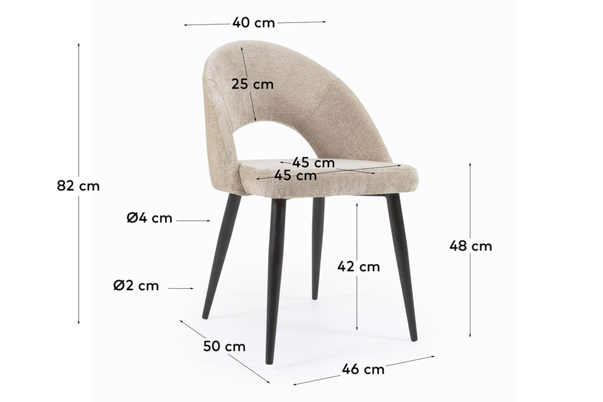 Como Mauai Chair - Soft Chenille Fabric Accent Chair for Living Room, Bedroom, or Office - Comfortable Modern Lounge Seating for Relaxing and Reading