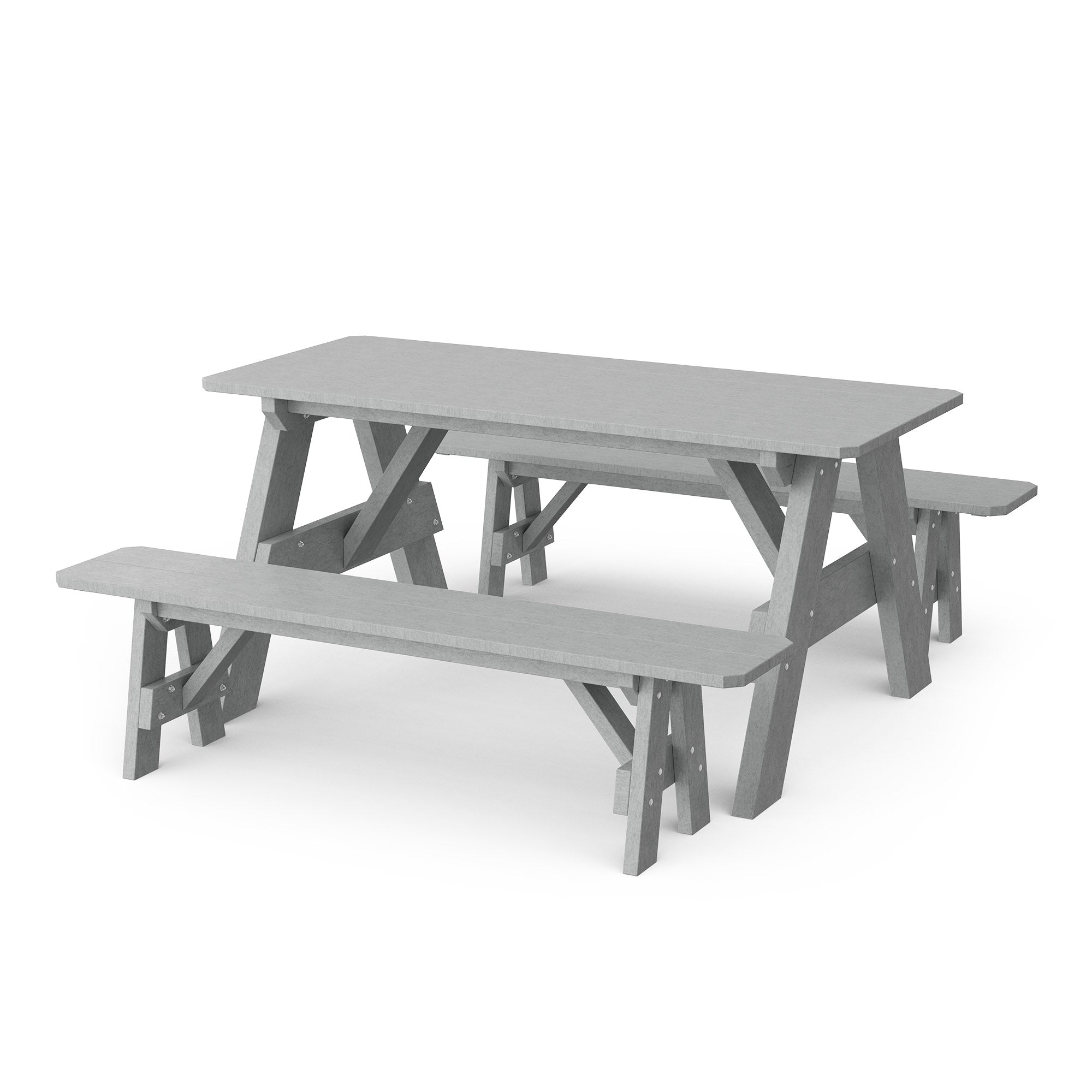 Heritage 72-Inch Outdoor Picnic Table with Detachable Benches - Perfect for Backyard BBQs, Camping & Family Gatherings