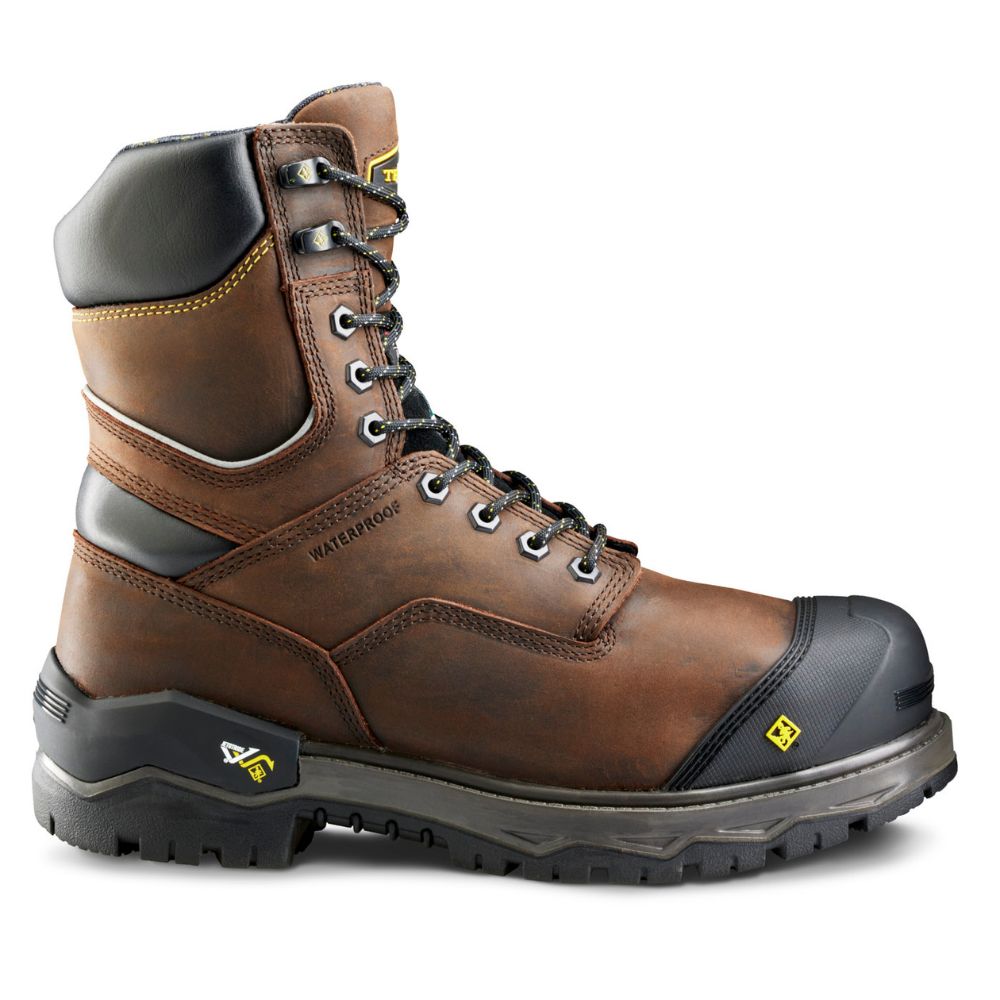 **Terra Gantry LXI Men's 8 Composite Toe Work Boots - 400g Insulated, CSA Safety Certified, Brown (TR0A8398DBX) - Ideal for Construction, Warehouse & Outdoor Work**