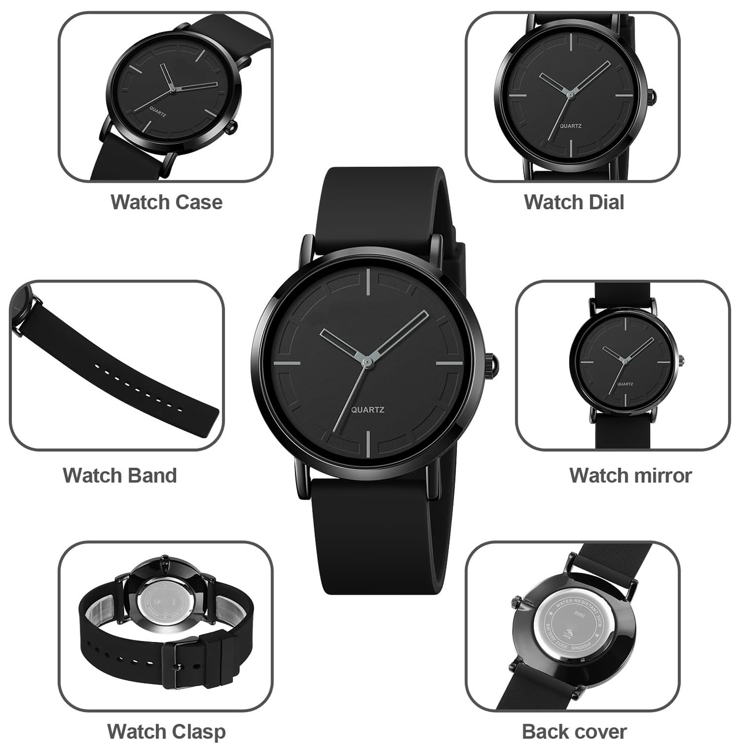 BESTKANG Fashion Analog Quartz Watch - Waterproof Silicone Strap Unisex Sports Watch for Men & Women | Perfect for Running, Swimming & Outdoor Activities