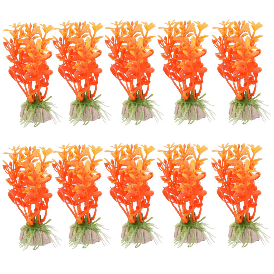 Uxcell Plastic Fish Tank Plants Decorations - Mini Aquarium Plants for Small Fish Tanks | Perfect for Betta, Goldfish, Guppy Tanks & Home/Office Aquascaping
