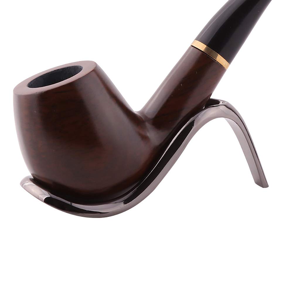 Stainless Steel Smoking Pipe Stand Holder - 3 Pack Black Metal Tobacco Pipe Display Rack for Pipe Collectors | Perfect for Home Bars, Smoking Lounges & Man Cave Decor