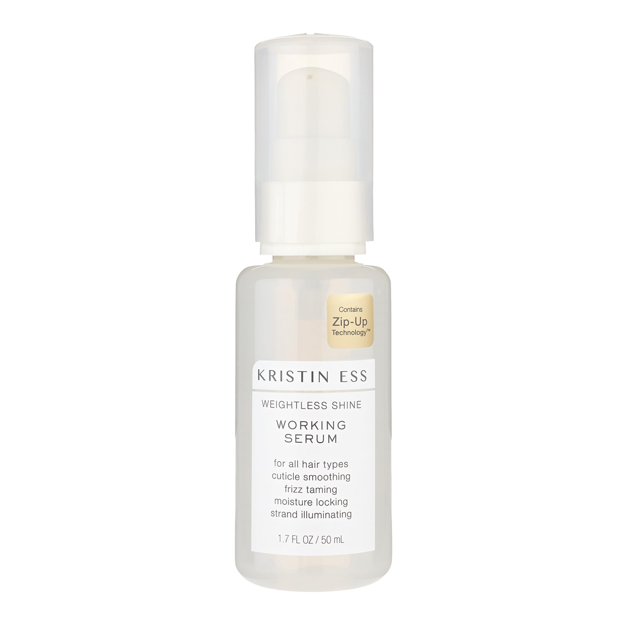 Kristin Ess Weightless Shine Hair Serum for Dry Damaged Hair - Frizz Control, Anti-Breakage & Moisturizing Treatment - Keratin & Color Safe (1.7 fl oz) | Perfect for Smoothing, Shine Boosting & Daily Hair Protection