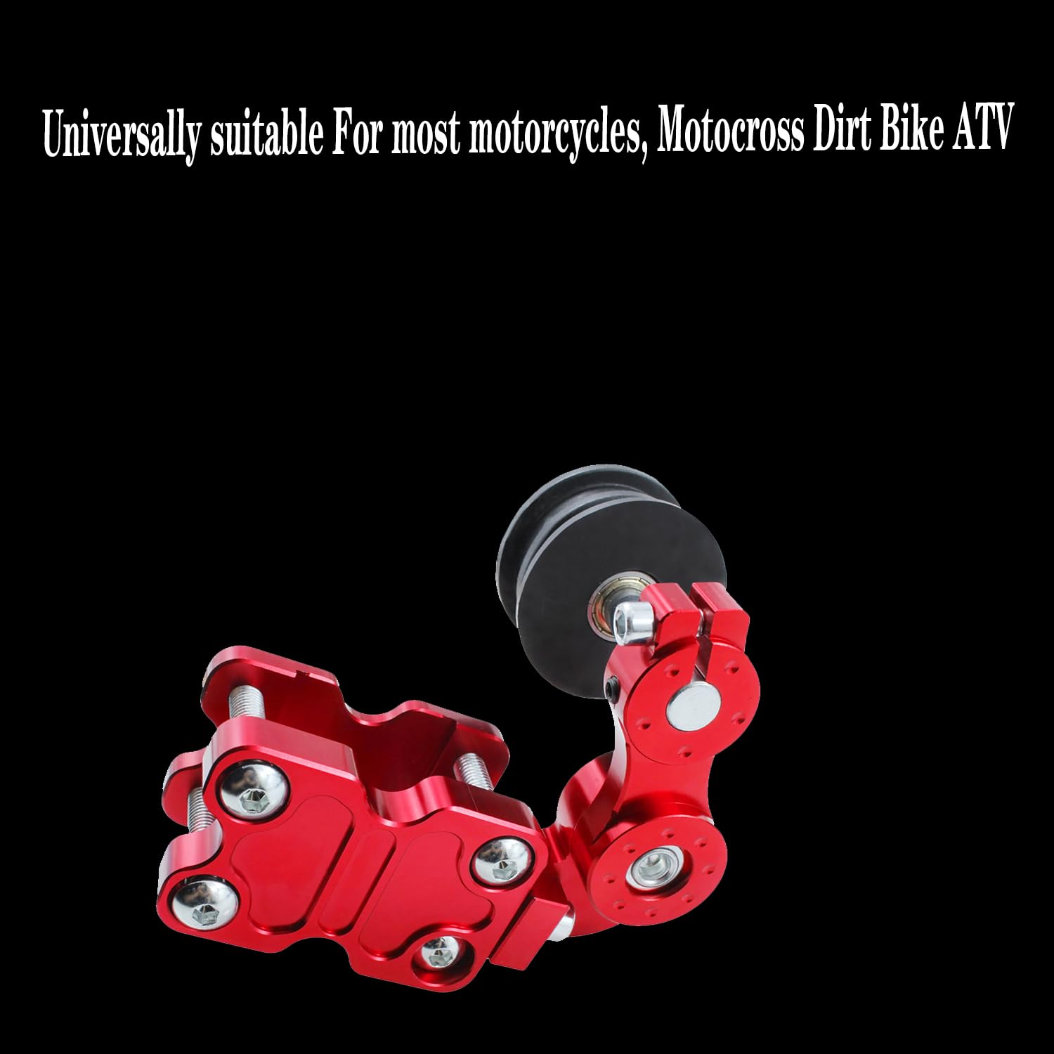 Universal Motorcycle Chain Tensioner - CNC Aluminum Adjuster for ATV/Dirt Bike