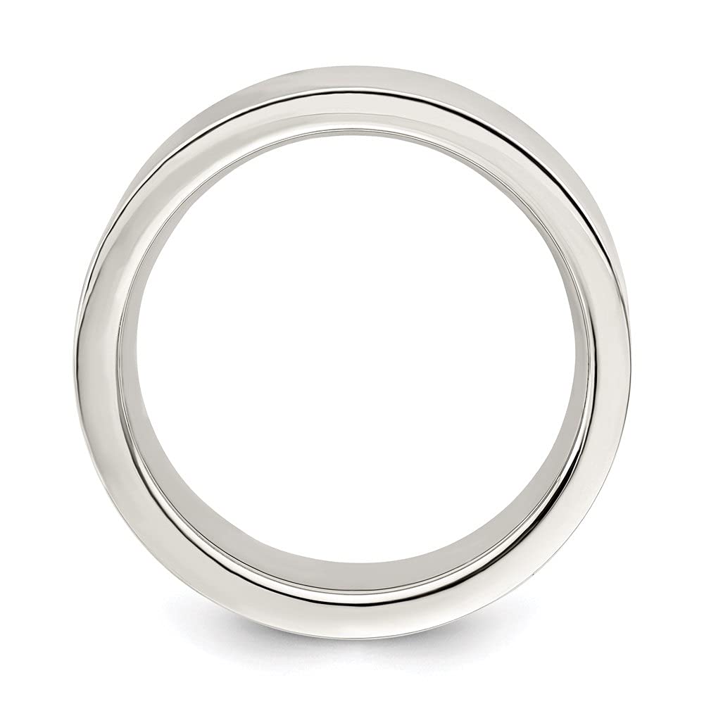 Diamond2Deal 925 Sterling Silver 7mm Wedding Band Ring for Men & Women - Classic Comfort Fit Wedding Ring for Engagement, Anniversary & Everyday Wear