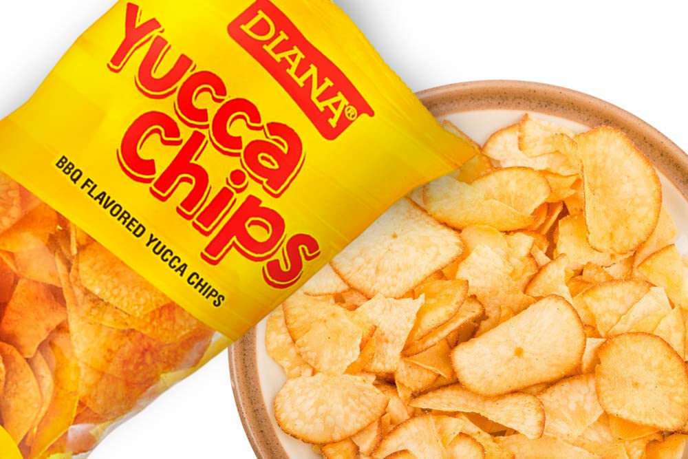 BBQ Flavored Yucca Chips - Crunchy Cassava Snacks - 2.29Oz/65g (Pack of 12) - Perfect for Parties, Picnics & Healthy Snacking