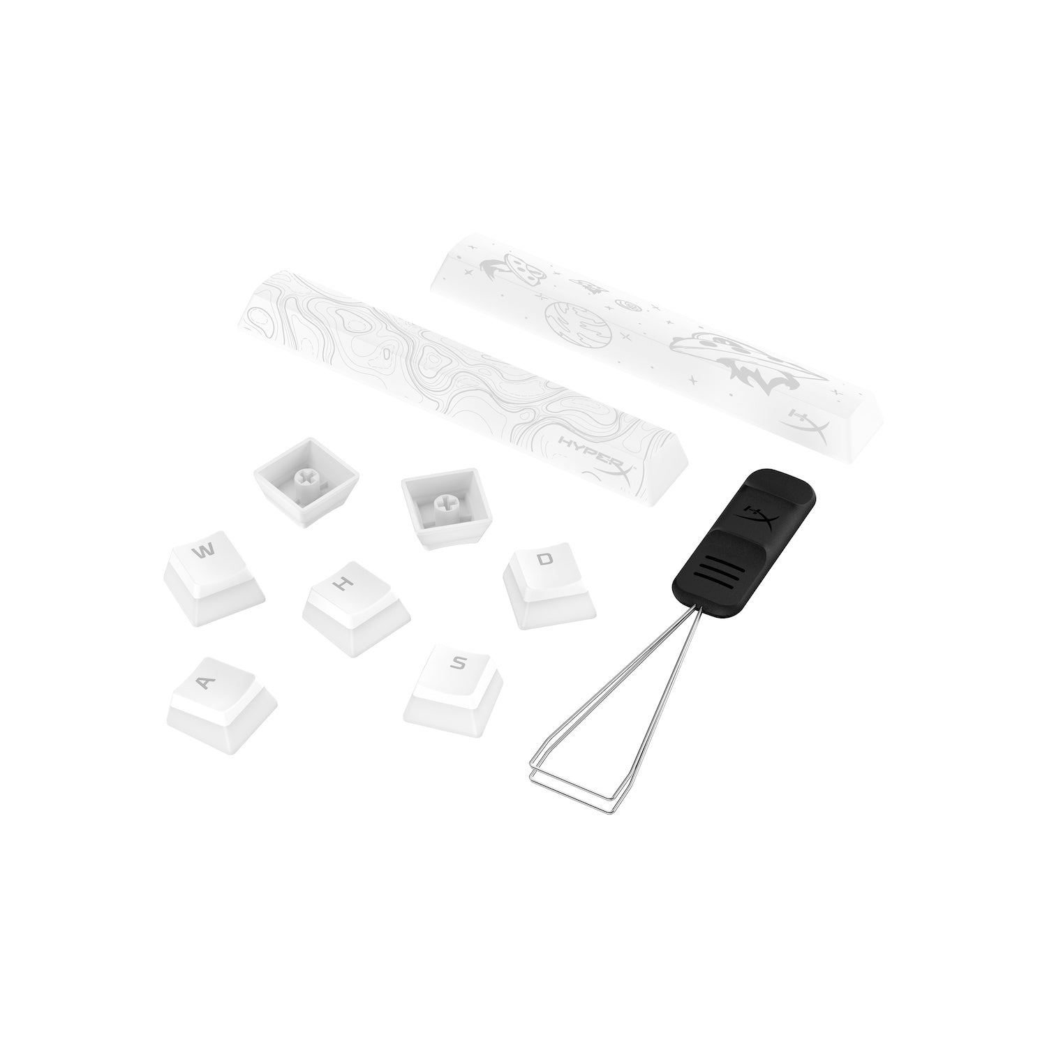 HyperX Pudding Keycaps 2 - Full 104/105 Key Set - PBT Double-Shot Keycaps for Mechanical Keyboards - Perfect for Gaming, Typing & Custom PC Builds