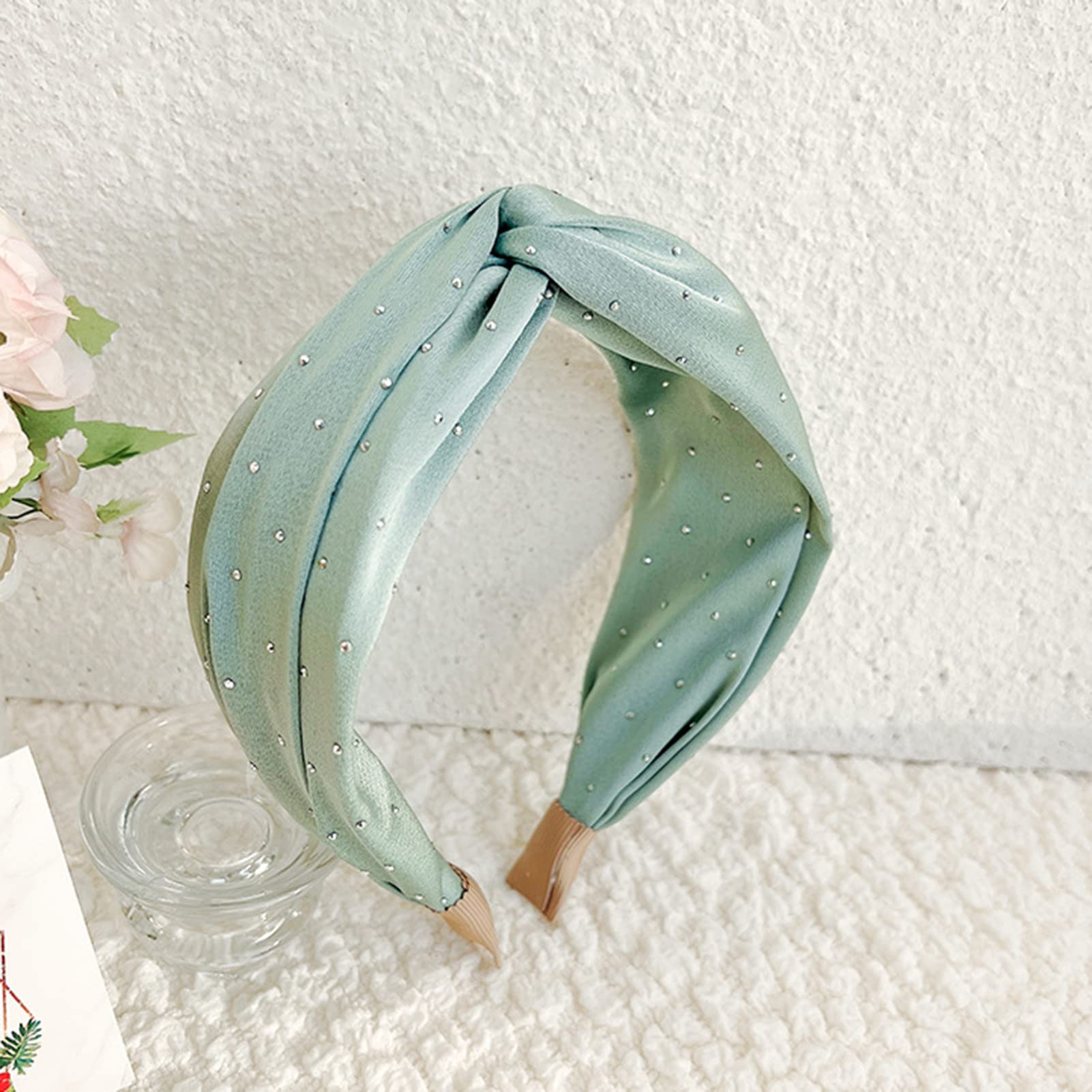 Elegant Rhinestone Knot Hair Hoop Headband for Women - Decorative Hair Clip & Hair Band Accessory - Perfect for Weddings, Parties & Everyday Wear