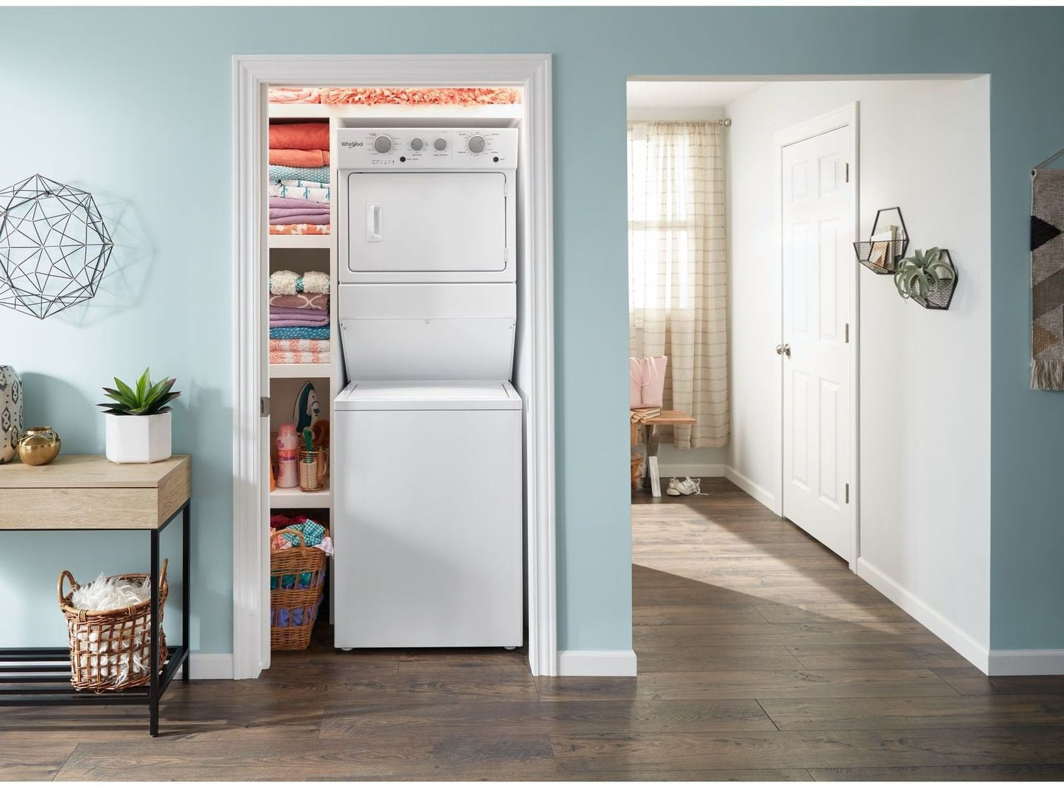 Whirlpool WGT4027HW White Gas Laundry Center - High Efficiency Washer & Dryer Combo for Small Spaces | Perfect for Apartments, Condos & RVs
