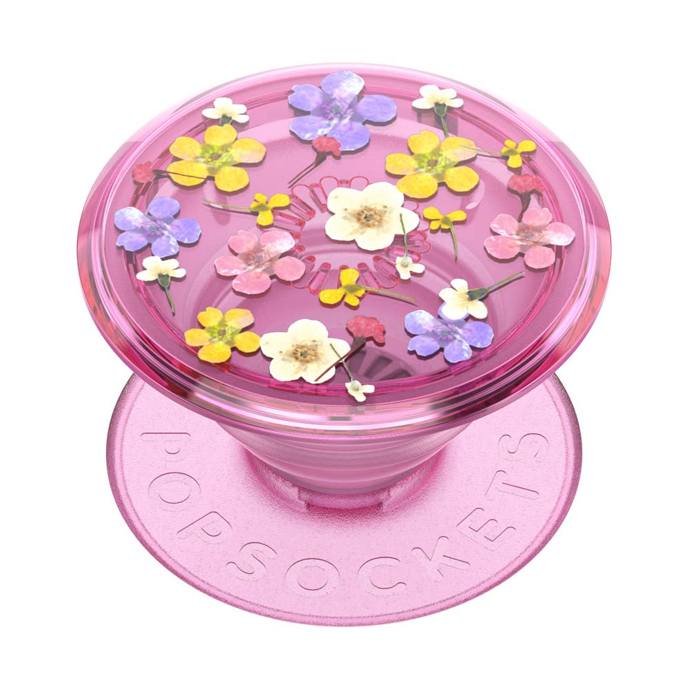 PopSockets Translucent Grip with Kickstand - Expandable Rose Ditsy Floral Phone Grip for Secure Hold & Hands-Free Viewing, Perfect for Travel, Work, and Everyday Use
