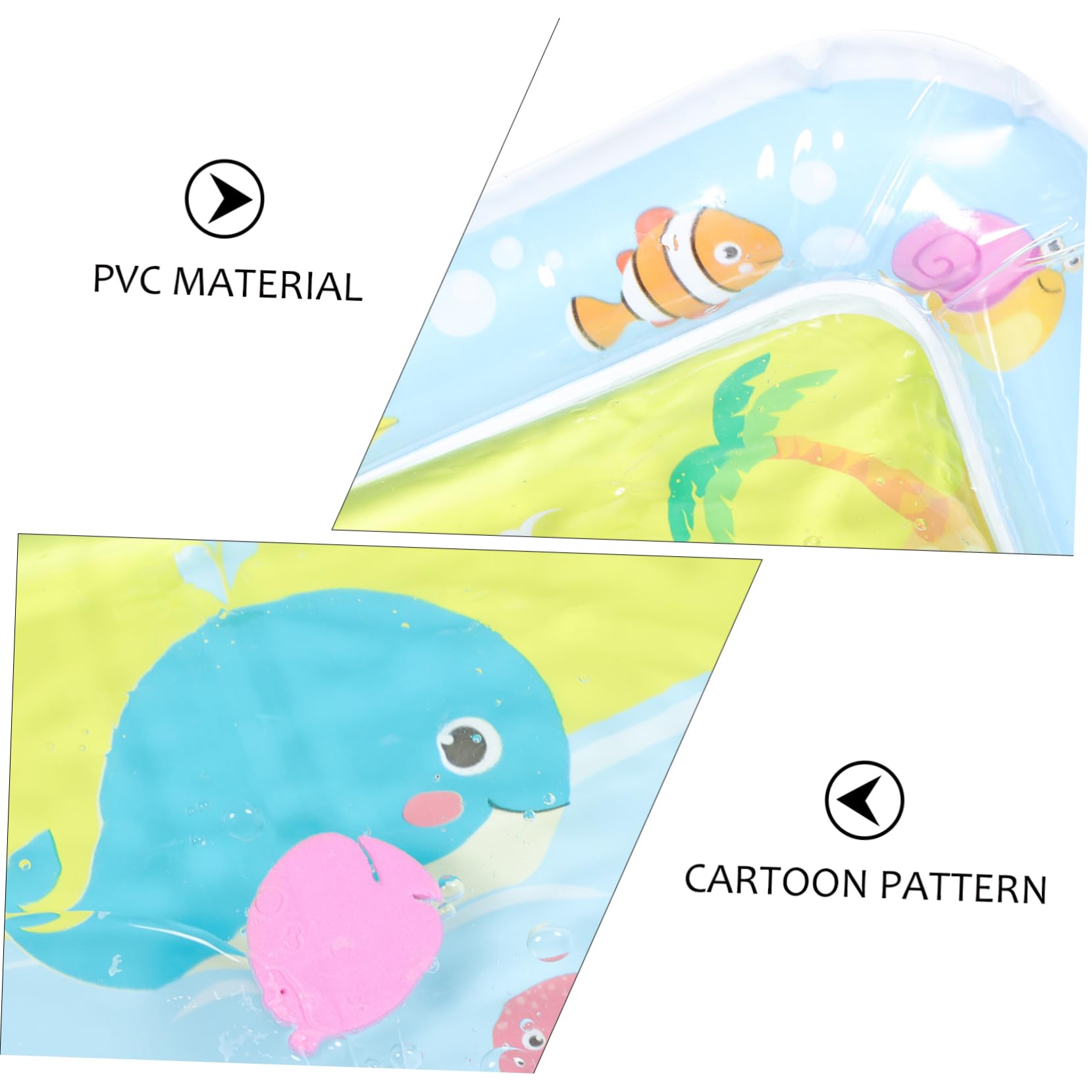 **Wakauto Inflatable Baby Water Play Mat - PVC Non-Slip Water Pad for Toddlers, Kids Pool & Beach Toys - Perfect for Outdoor Summer Fun, Backyard Splash Play, and Indoor Sensory Activities**