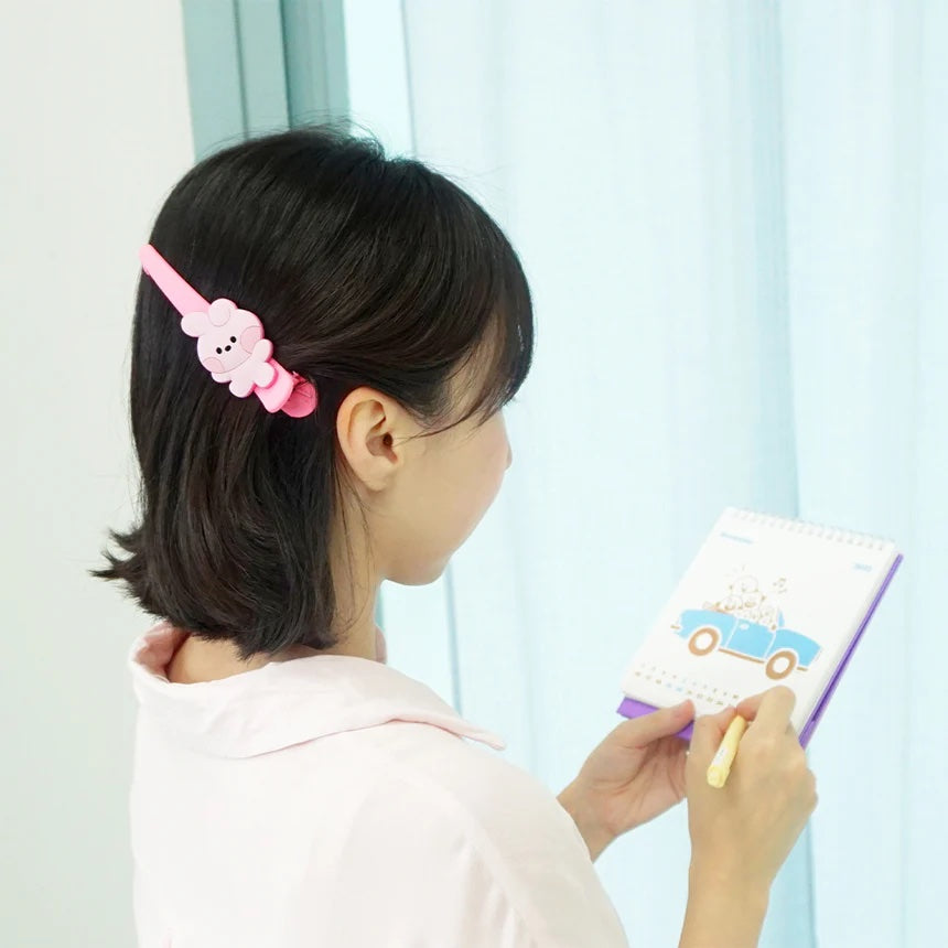 BT21 Tata Mini Hair Clips - Cute Korean Character Hair Accessories for Girls & Women - Perfect for School, Parties & Everyday Styling