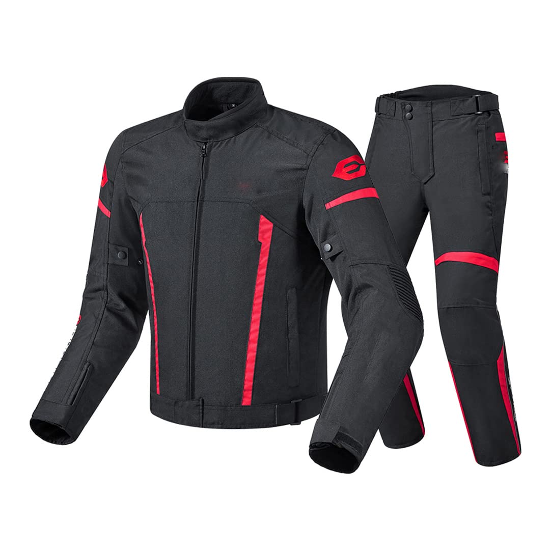 Kanpcelns Waterproof Motorcycle Jacket for Men - Breathable Motorbike Riding Suit with CE Armor Protection for Racing & Street Biking | All-Weather Gear for Commuting & Adventure Riding