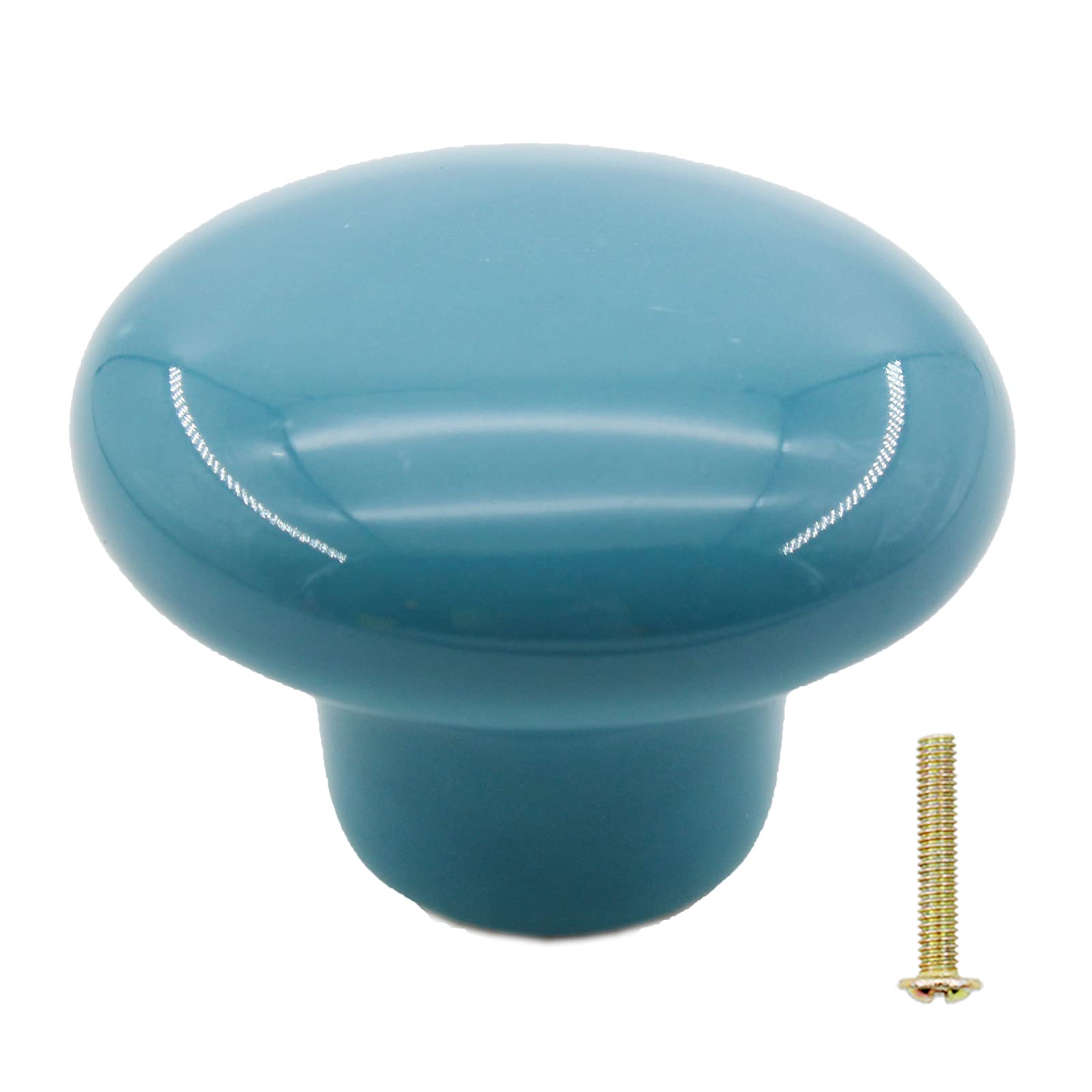 6 Pack Ceramic Cabinet Knobs - Handmade Decorative Round Drawer Knobs for Kitchen, Dresser, Wardrobe & Bathroom | Unique Home Improvement Hardware for Office Desk, Bedroom Closet & DIY Furniture Upgrade