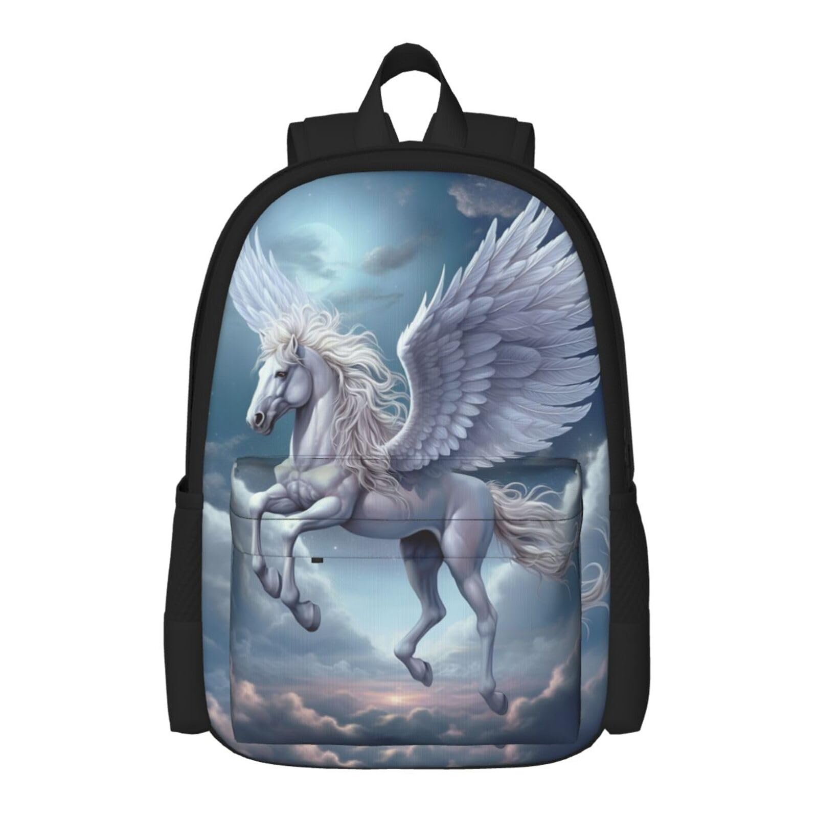 Galaxy Pegasus Horse Kids Backpack 17 Inch - School Bookbag for Boys & Girls, Travel Shoulder Bag, Laptop Daypack for Teens (1st-5th Grade) - Perfect for School, Travel & Daily Use