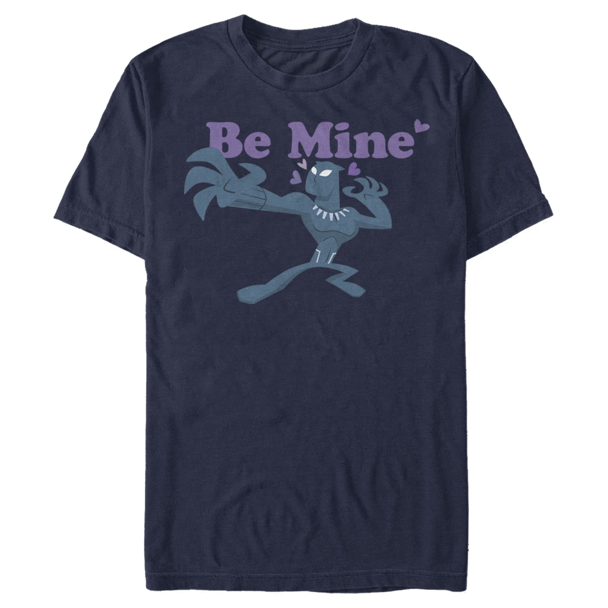 Men's Marvel Black Panther 'Be Mine' Graphic T-Shirt - Superhero Cotton Tee for Casual Wear, Cosplay & Marvel Fan Gifts
