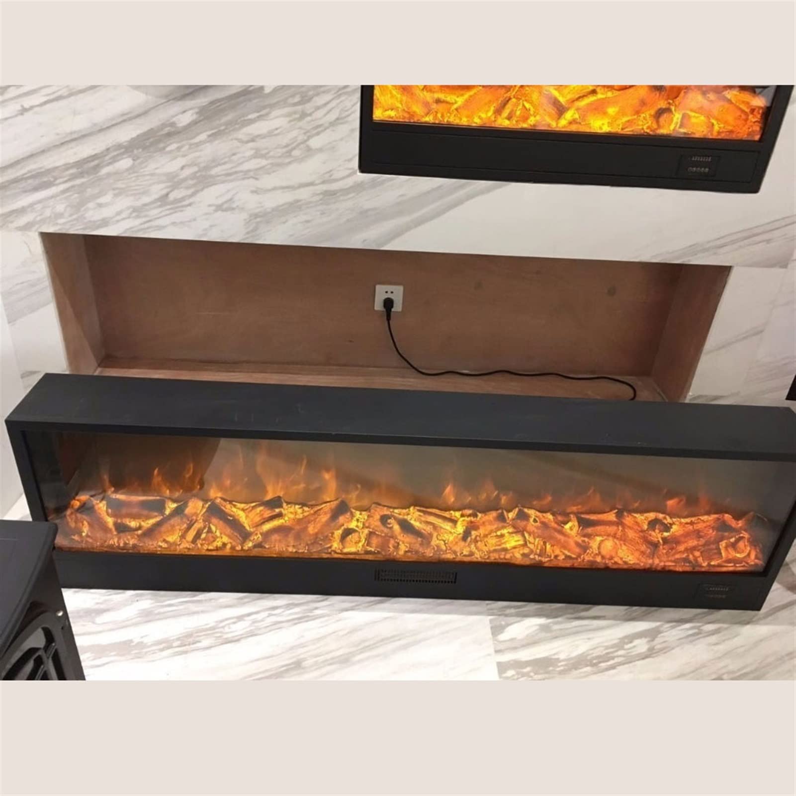 Premium 180cm Electric Fireplace Insert - Custom Wall Mounted Recessed Fireplace with Atomization Technology for Cozy Home Heating | Living Room, Bedroom & Office Decor