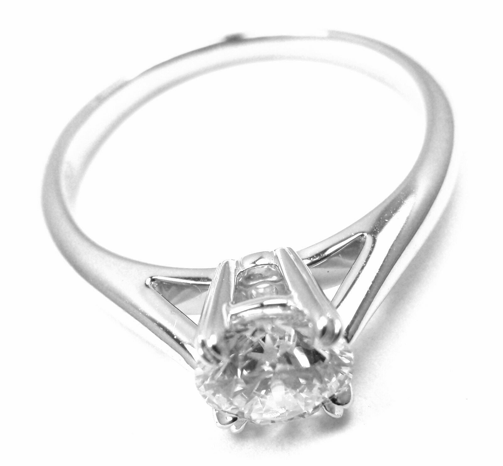 Authentic Harry Winston Platinum .56ct VVS1/F Diamond Solitaire Engagement Ring for Women - Perfect Proposal, Wedding & Anniversary Gift