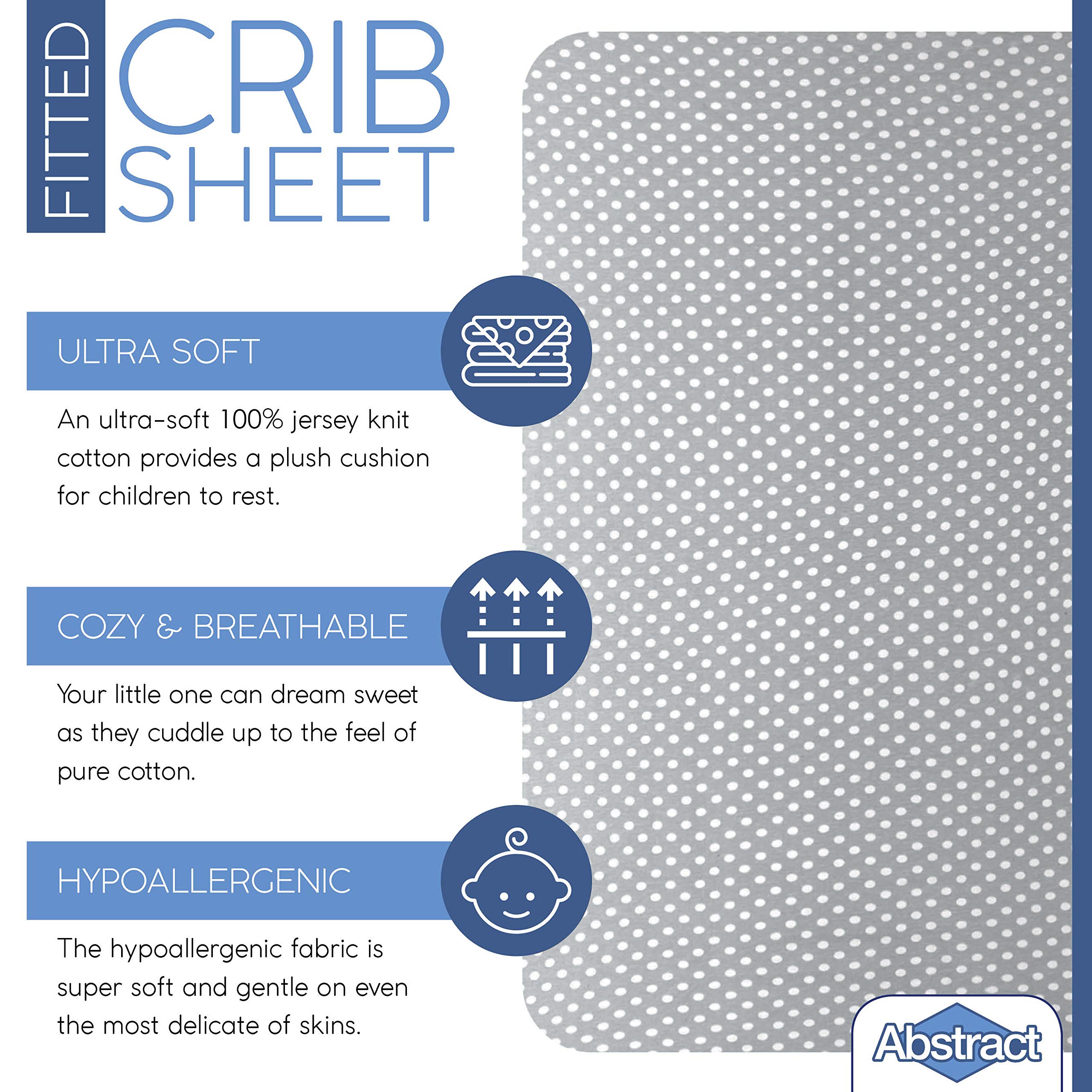 Ultra Soft Abstract Mini Crib Cotton Fitted Sheets - 24