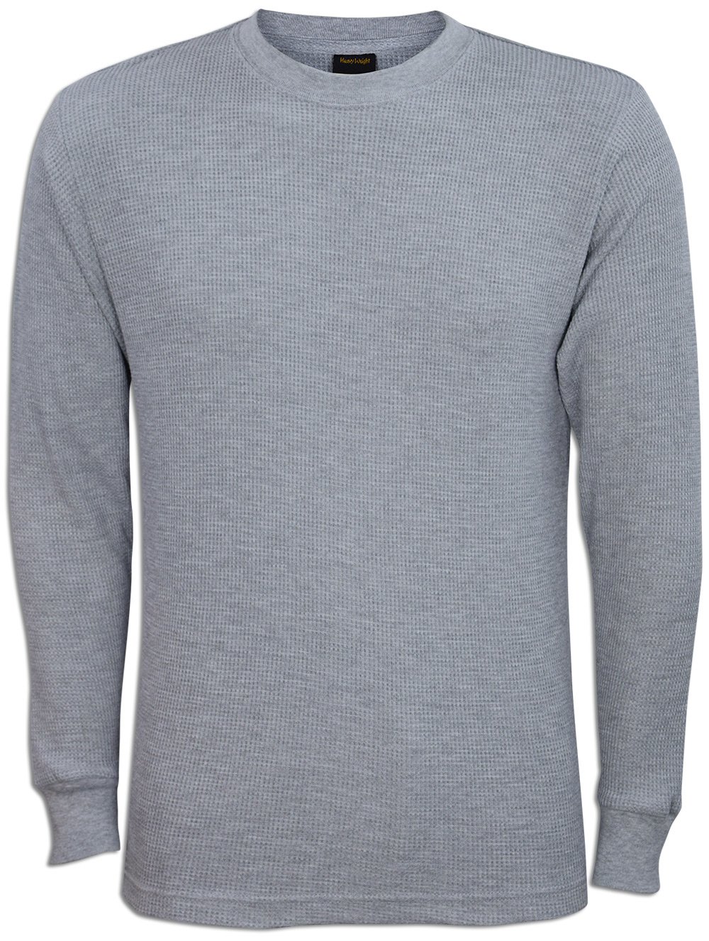JLGUSA Men's Heavyweight Thermal Long Sleeve Waffle Shirt - Solid Color Winter Base Layer for Outdoor Work & Cold Weather Activities