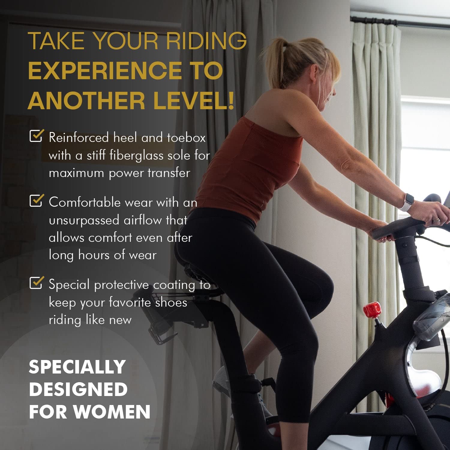 Tommaso Pista Women's Indoor Cycling Shoes - Peloton & Spin Bike Compatible - Delta & SPD Cleat Ready - Comfortable & Breathable for Indoor Cycling Classes & Home Workouts