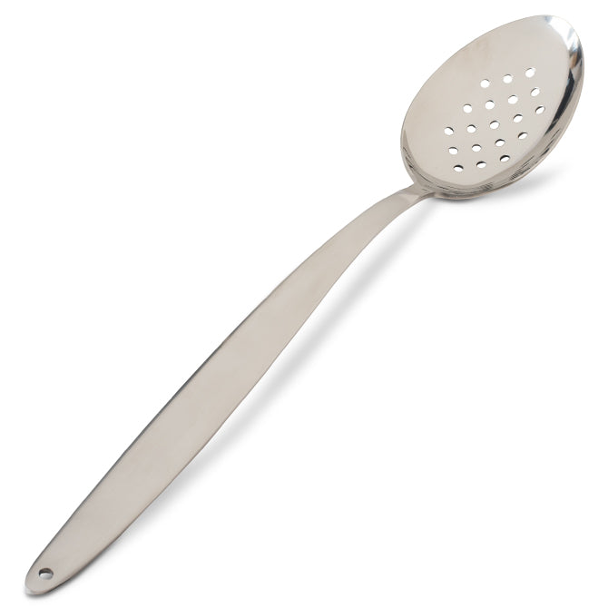 Gray Kunz Perforated Spoon - Professional Stainless Steel Slotted Spoon for Cooking, Baking & Serving - Perfect for Straining, Draining & Plating Dishes