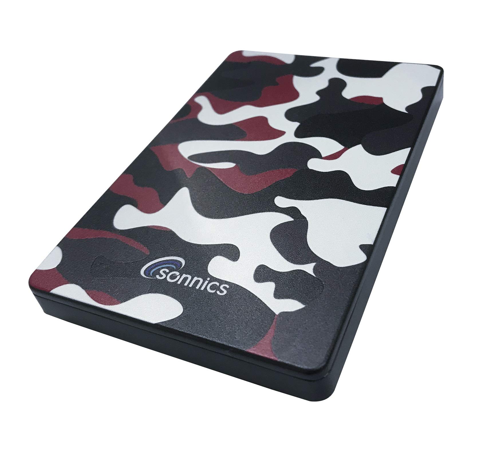 2TB Red Camo External Portable Hard Drive USB 3.1 Type-C - Compatible with Windows PC, Mac, Smart TV, Xbox One/Series X & PS4/PS5 - Perfect for Gaming, Backup Storage & Media Streaming