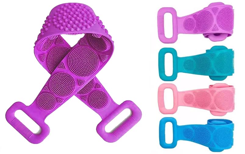 Smart Buy Bath Brush for Back Scrubber - Exfoliating Body Washer with Smooth Bristles for Men & Women [Pack of 1] - Perfect for Shower, Bath & Spa Relaxation