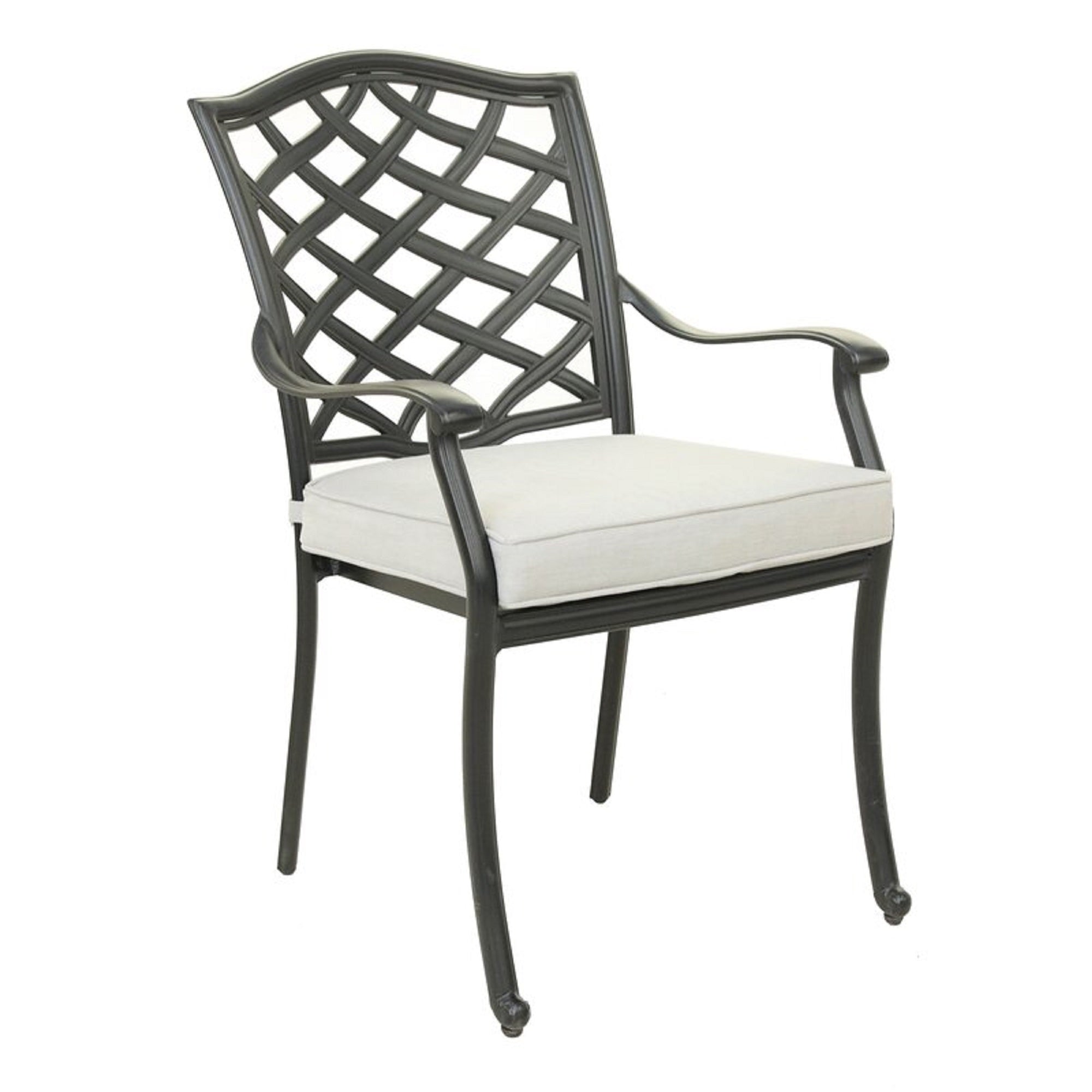 Elegant Cast Silver Dining Arm Chairs - Set of 2 for Formal Dining Room & Kitchen Table | Modern Home Decor