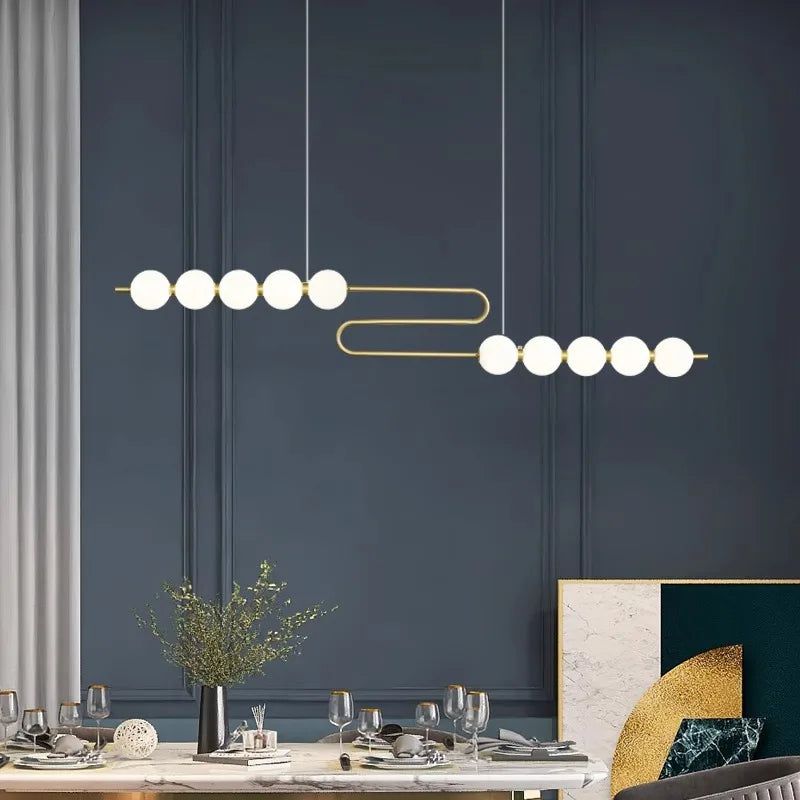 Stylish Jewel Globes Hanging Chandelier for Kitchen Island Lighting - Perfect for Modern Farmhouse, Dining Room & Breakfast Nook Decor