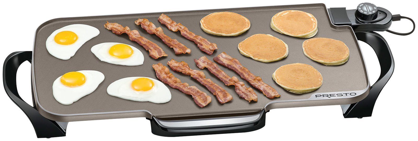Presto 22-Inch Ceramic Electric Griddle & 16-Inch Electric Skillet Bundle - Nonstick Cookware Set for Pancakes, Burgers, Stir Fry - Perfect for Home Kitchen, Camping & Outdoor Cooking