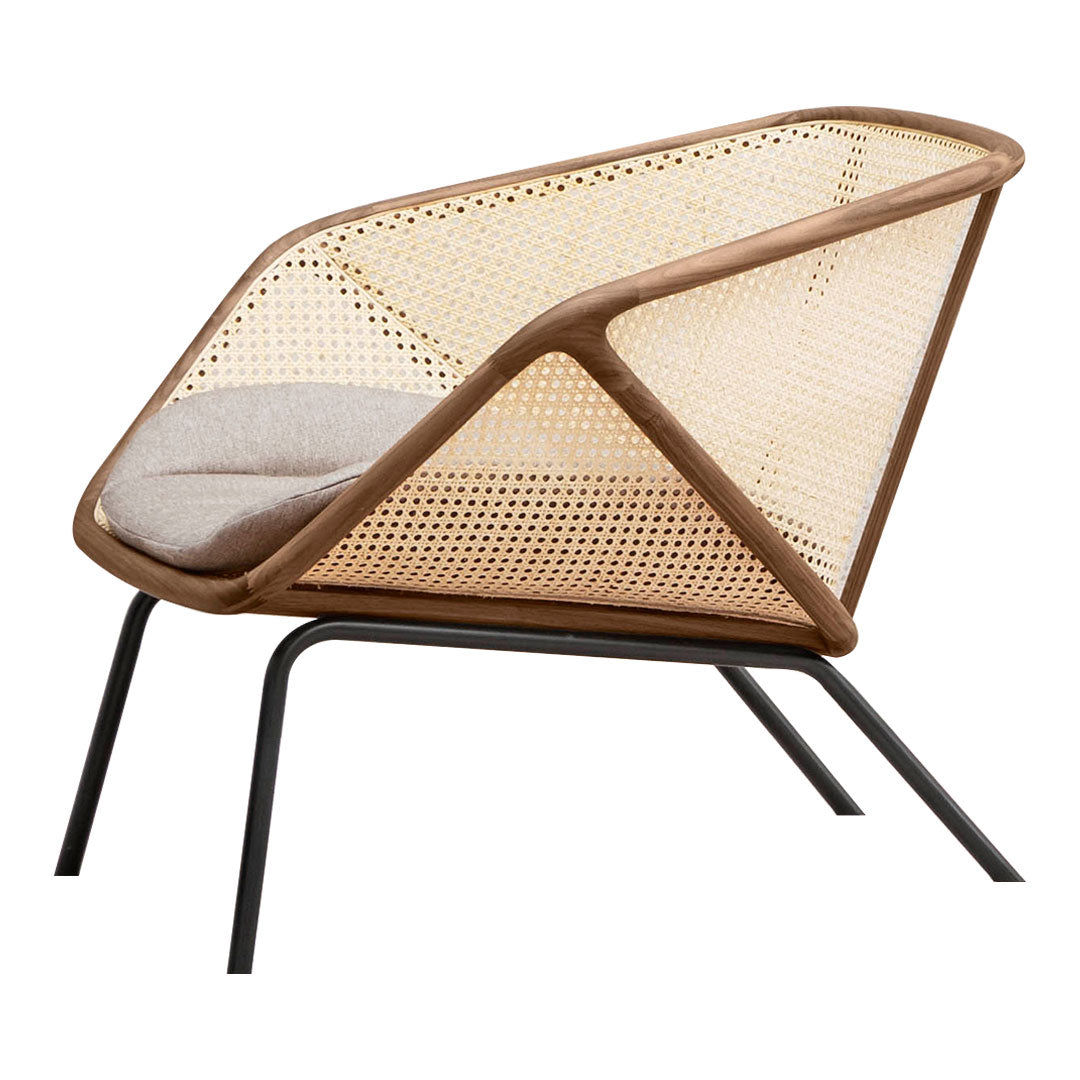 Premium Iroko Wood Frame Lounge Armchair with Upholstered Seat - Modern Living Room Furniture for Home & Office Comfort