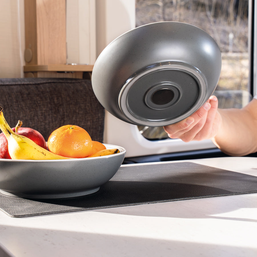 Premium Magnetic Plastic Food Bowls - Dolomite Grey, 20cm | Ideal for Pet Feeding, Snack Storage & Kitchen Organization