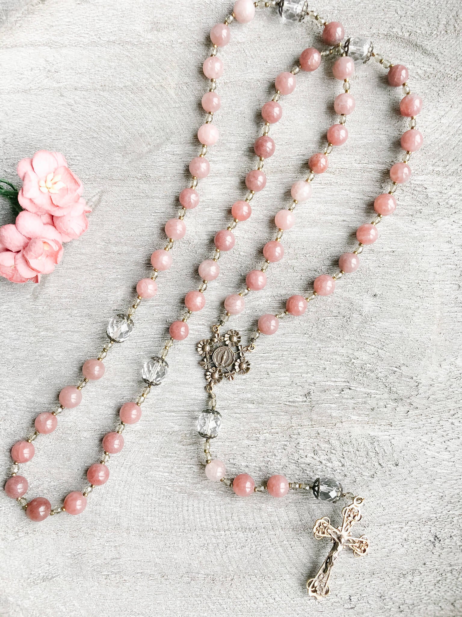 Our Lady's Garden Rosary - Beautiful Handmade Catholic Prayer Beads for Devotion & Meditation | Perfect for Home Altar, Church Use & Spiritual Gifts