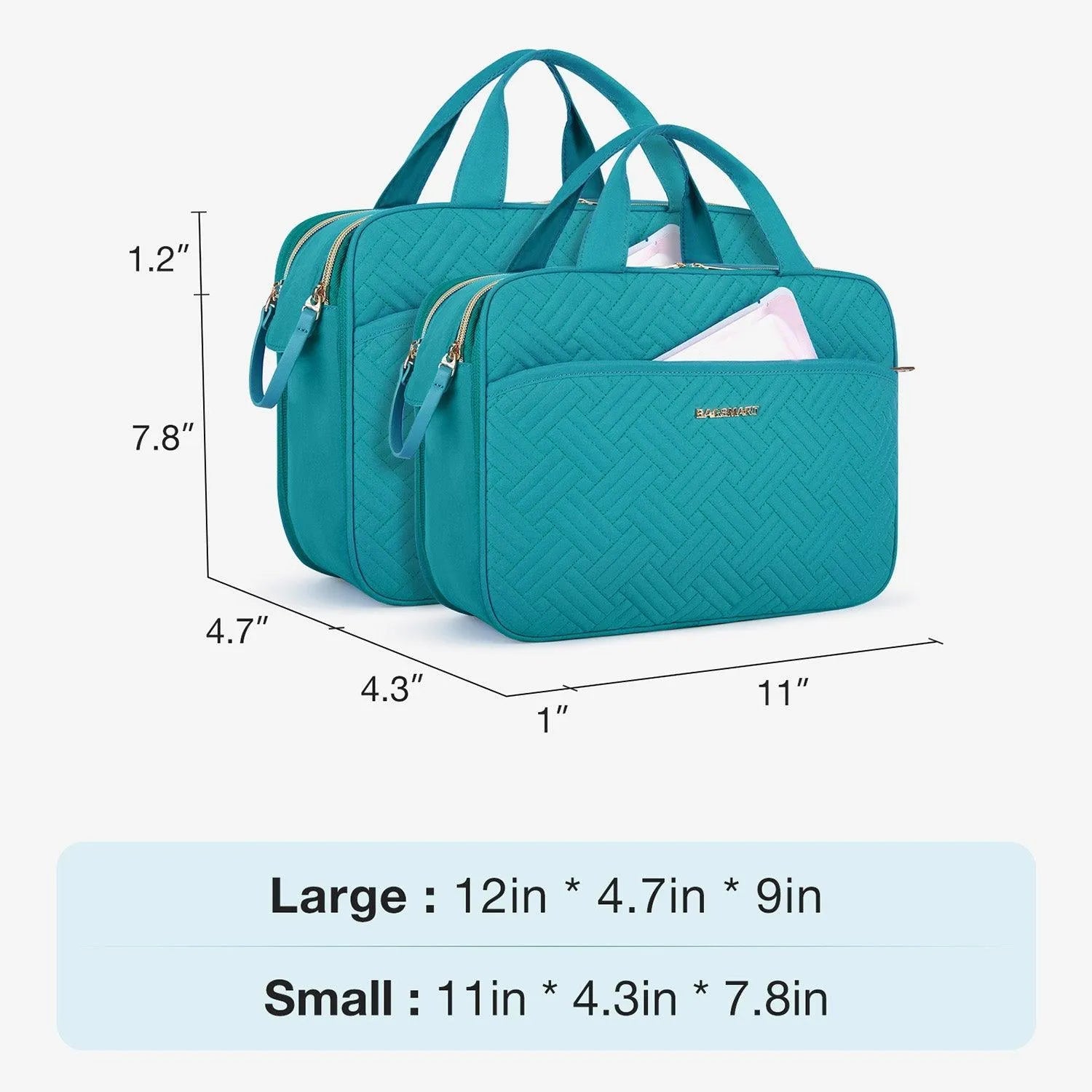 Waterproof Travel Makeup Organizer Bag - Portable Cosmetic Case for Women, Perfect for Airplane Carry-on & Vacation Essentials Storage