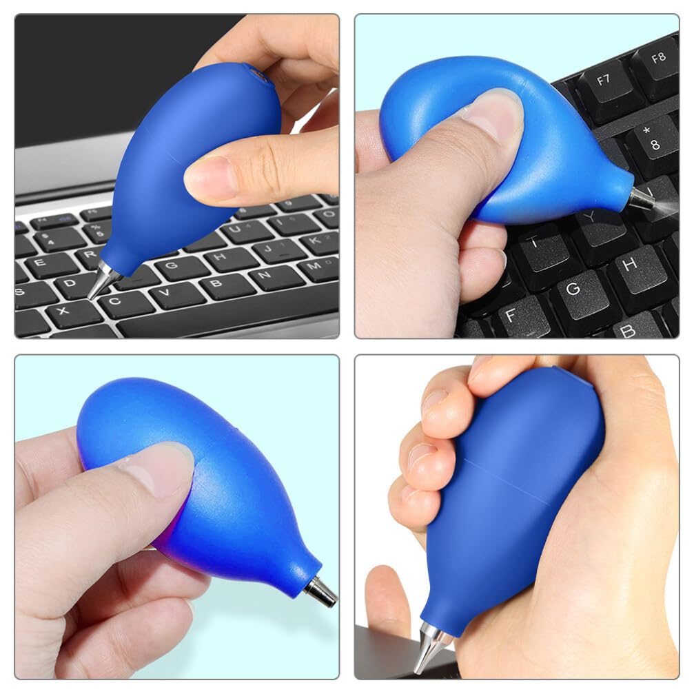 Gatuida Dust Cleaner Blower Bulb - Compressed Air Blower for Camera Lens Cleaning, Electronics, Keyboard & Sensitive Equipment - Blue Camera Air Duster for Photography, Computer & Office Use