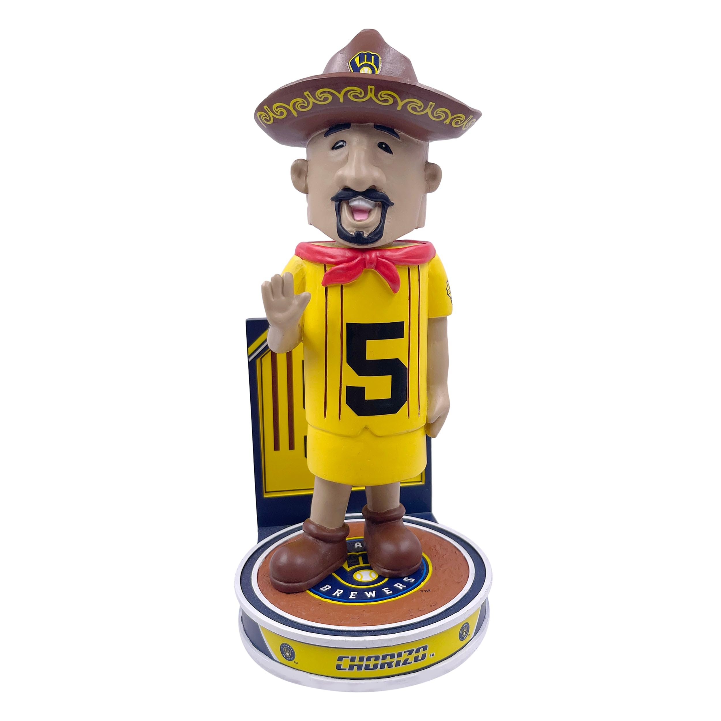 Milwaukee Brewers Racing Sausage Chorizo Bobblehead - MLB Baseball Collectible for Fans, Home Office Decor & Sports Memorabilia Display