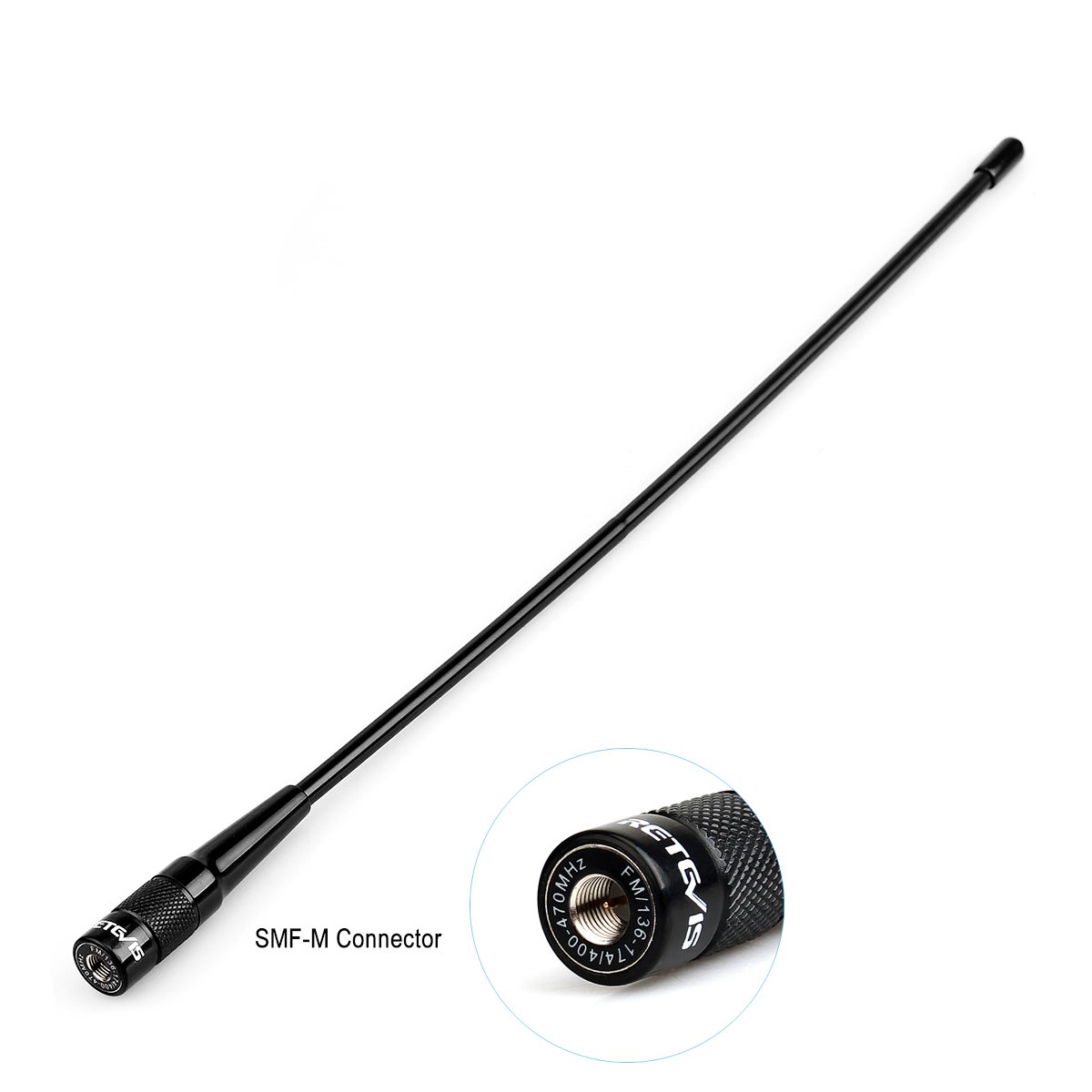 Retevis RHD771 Walkie Talkie Antenna - SMA-M Dual Band VHF/UHF High Gain Antenna Compatible with Retevis RT1 RT3 RT3S RT81 RT82 RT83 RT87 RT50, Baofeng UV-3R, YAESU, WOUXUN, TYT, TONGFA (2 Pack) - Perfect for Outdoor Adventures, Camping, Hiking, and Emergency Communication