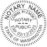 Washington State Round Notary Stamp | Self-Inking Notary Seal with Unique Pink Body (R-542) - Perfect for Legal Documents, Contracts & Official Paperwork