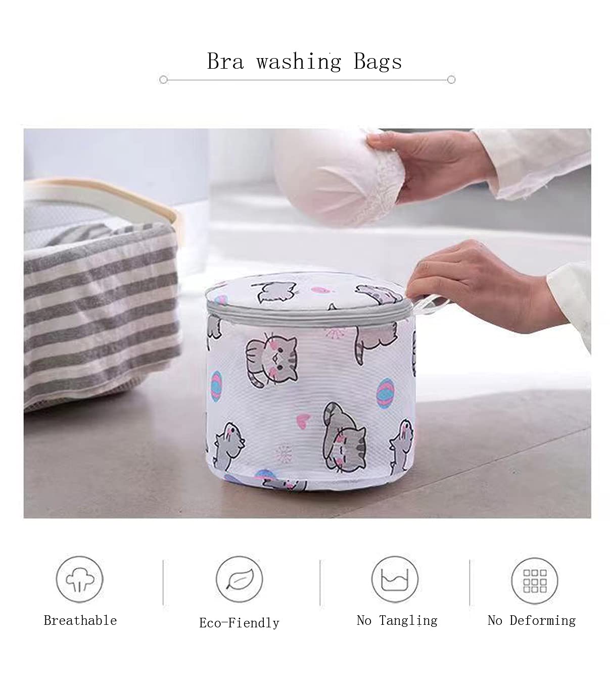 3 Pack Bra Washing Bags for Delicates - Lingerie Laundry Bags for Washing Machine, Gentle Protection for Bras & Underwear - Perfect for Travel, Gym & Everyday Use