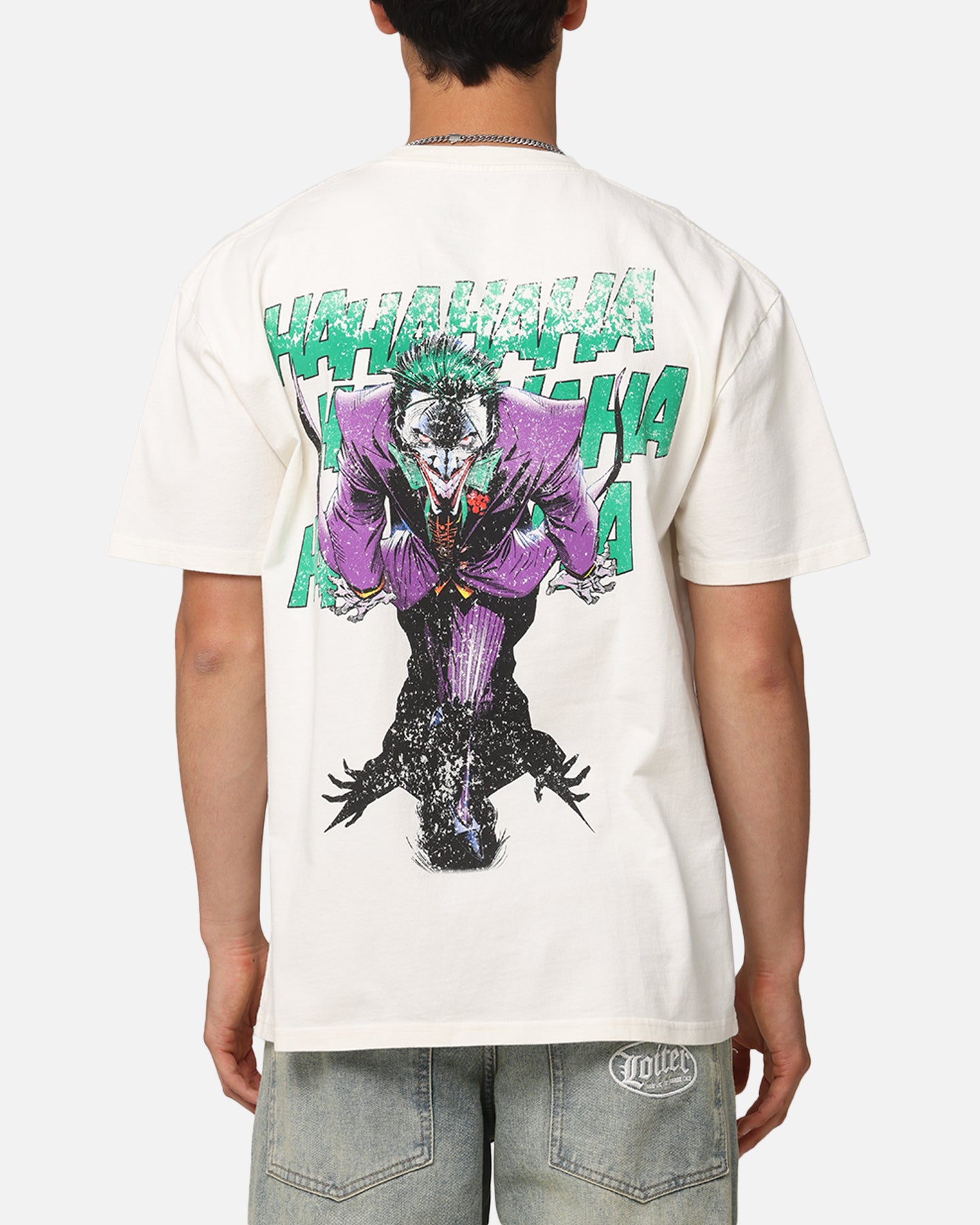 American Thrift DC Batman vs Joker Graphic Heavyweight T-Shirt - Off White | Superhero Comic Fan Gift, Cosplay & Casual Streetwear