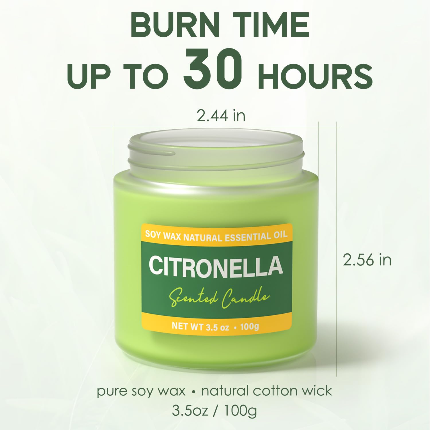 BOYUJK Citronella Candles - 60-70 Hours for Patio & Camping