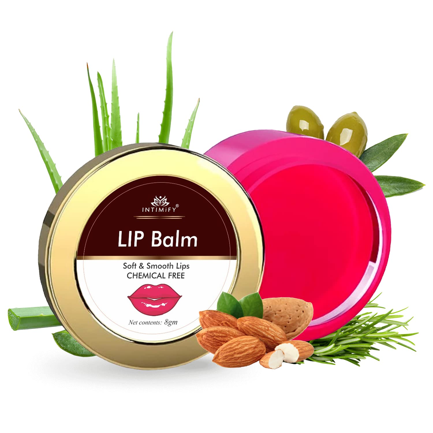 INTIMIFY Lip Balm for Dark Lips - Lighten & Moisturize Dry, Chapped Lips | Winter Lip Care for Women & Men | 8g Pack of 1 | Perfect for Daily Hydration & Night Repair