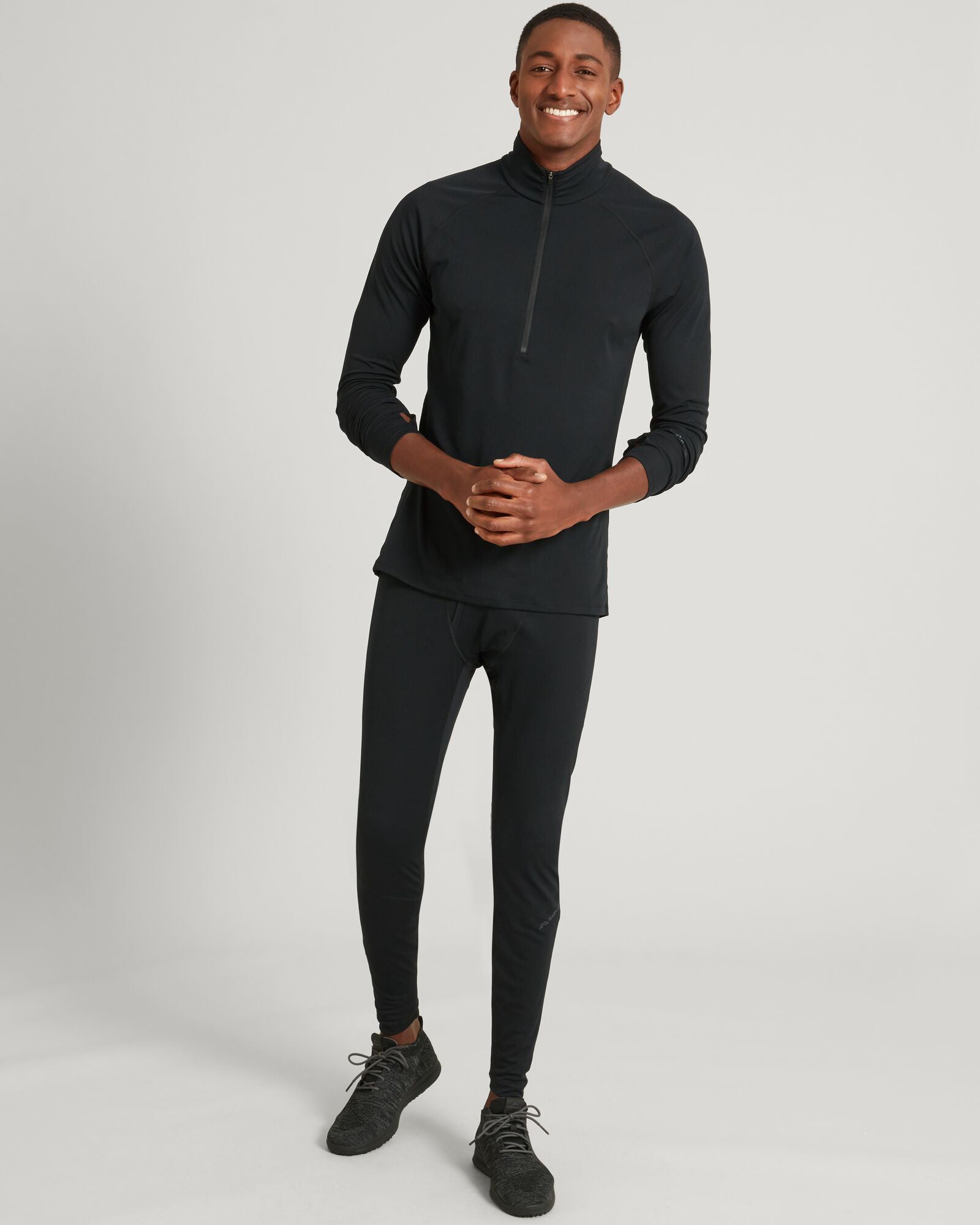 KMDAction Men's Thermal Underwear Long Johns Pants - Black | Winter Base Layer for Cold Weather, Hiking & Outdoor Activities