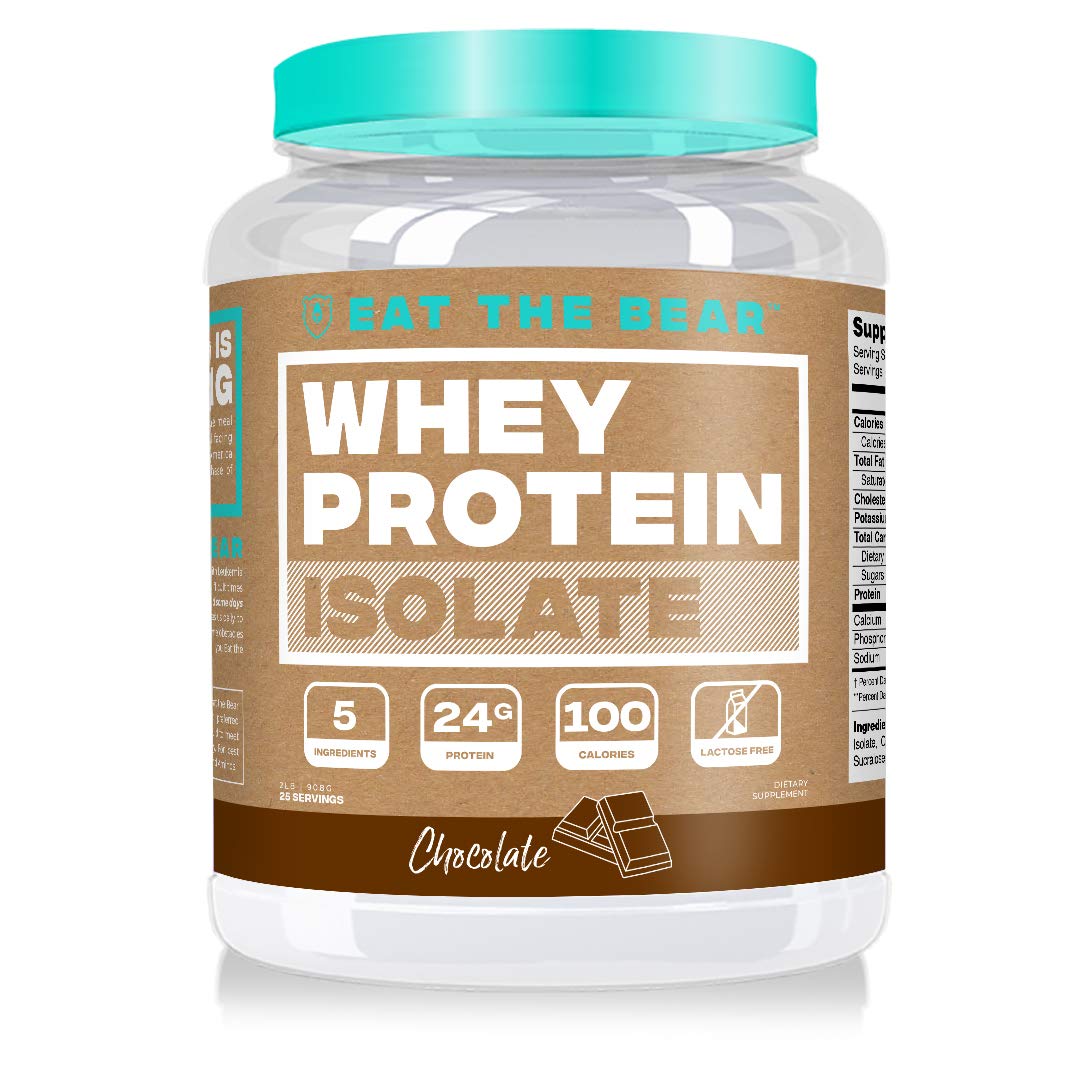 Premium Whey Protein Isolate Powder - 2 lbs Chocolate Flavor for Muscle Recovery & Weight Loss | Ideal for Post-Workout Shakes, Smoothies & Baking